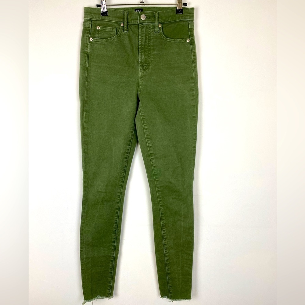 Gap Denim True Skinny Women Size 2/26 Tall Jeans, Olive Green Denim Skinny Jeans